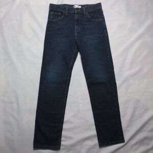 WRANGLER boys JEANS dark denim BLUE adjustable waist STRAIGHT SIZE 16R